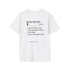 Social Battery: 3% T-Shirt — Introvert Graphic Tee