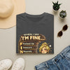 "When I Say I'm Fine" Funny Mental Health Graphic T-Shirt