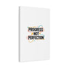 Progress Not Perfection Canvas | Handwritten Marker Brush Script, Motivational Wall Art