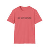 Do Not Disturb T-Shirt — Minimalist Graphic Tee with Back Checklist