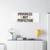 Progress Not Perfection Canvas | Handwritten Marker Brush Script, Motivational Wall Art