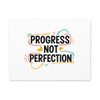 Progress Not Perfection Canvas | Handwritten Marker Brush Script, Motivational Wall Art