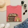 "When I Say I'm Fine" Funny Mental Health Graphic T-Shirt