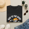 Bad to the Bone skeleton skateboarder T-Shirt | skate skull graphic