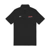 Embroidered Men’s Performance Polo — White Under Armour with Red Script Logo