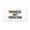Progress Not Perfection Canvas | Handwritten Marker Brush Script, Motivational Wall Art