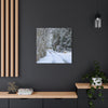 Snowy Winter Road Canvas Art