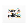 Progress Not Perfection Canvas | Handwritten Marker Brush Script, Motivational Wall Art
