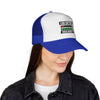 Trucker Cap – “Low Battery 6% / High Anxiety 100%” Graphic Mesh Hat
