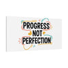 Progress Not Perfection Canvas | Handwritten Marker Brush Script, Motivational Wall Art