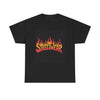 Flame Streetwear Tee — Retro Fire Logo Graphic T-Shirt
