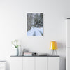 Snowy Winter Road Canvas Art