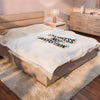 Progress Not Perfection Velveteen Blanket | handwritten marker brush script