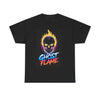 Ghost Flame Skull T-Shirt — Retro Neon Skate Punk Tee