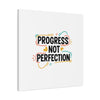 Progress Not Perfection Canvas | Handwritten Marker Brush Script, Motivational Wall Art