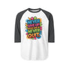 Never Give Up Raglan Shirt – Motivational 3/4 Sleeve Baseball Tee