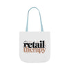 Canvas Tote Bag — "Retail Therapy" Printed Shopper