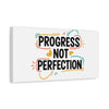 Progress Not Perfection Canvas | Handwritten Marker Brush Script, Motivational Wall Art