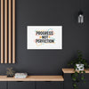 Progress Not Perfection Canvas | Handwritten Marker Brush Script, Motivational Wall Art
