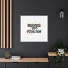 Progress Not Perfection Canvas | Handwritten Marker Brush Script, Motivational Wall Art