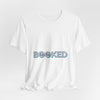 BOOKED outline text shirt Tee | hollow font minimalist typography
