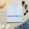 Social Battery: 3% T-Shirt — Introvert Graphic Tee