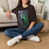 Horror Adventure T-Shirt — Explorer Confronting Glowing Ancient Spirit