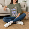 Graphic T-Shirt — "I Survived Monday Barely" Casual Women's Tee