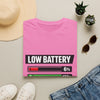 Low Battery High Anxiety T-Shirt — Funny Mental Health Graphic Tee