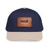 Mid Profile Baseball Cap with Leather Patch (Rectangle)
