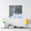 Snowy Winter Road Canvas Art