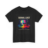 Signal Lost Tee — Retro CRT TV Rainbow Glitch Graphic T-Shirt