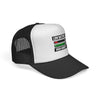 Trucker Cap – “Low Battery 6% / High Anxiety 100%” Graphic Mesh Hat