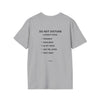 Do Not Disturb T-Shirt — Minimalist Graphic Tee with Back Checklist