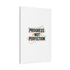Progress Not Perfection Canvas | Handwritten Marker Brush Script, Motivational Wall Art