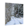 Snowy Winter Road Canvas Art