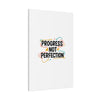 Progress Not Perfection Canvas | Handwritten Marker Brush Script, Motivational Wall Art