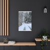 Snowy Winter Road Canvas Art