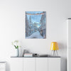 Snowy Village Canvas Art