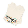Progress Not Perfection Tee | brush script, handwritten marker font