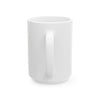 Funny Game Show Ceramic Mug — "Name Something a Drug Dealer Always Says" Retro Panel Design (11oz/15oz)