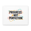 Progress Not Perfection Canvas | Handwritten Marker Brush Script, Motivational Wall Art