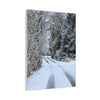 Snowy Winter Road Canvas Art