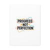 Progress Not Perfection Canvas | Handwritten Marker Brush Script, Motivational Wall Art