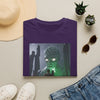 Horror Adventure T-Shirt — Explorer Confronting Glowing Ancient Spirit
