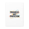 Progress Not Perfection Canvas | Handwritten Marker Brush Script, Motivational Wall Art