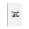 Progress Not Perfection Canvas | Handwritten Marker Brush Script, Motivational Wall Art