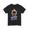 Ghost Flame Skull T-Shirt — Retro Neon Skate Punk Tee