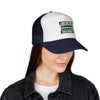 Trucker Cap – “Low Battery 6% / High Anxiety 100%” Graphic Mesh Hat