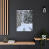 Snowy Winter Road Canvas Art